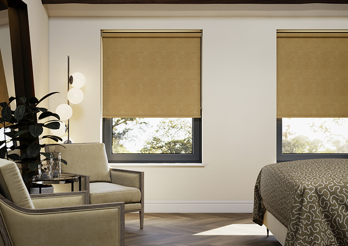 Flori Faux Suede (Blackout), Sunstone - Roller Blind - Image 3